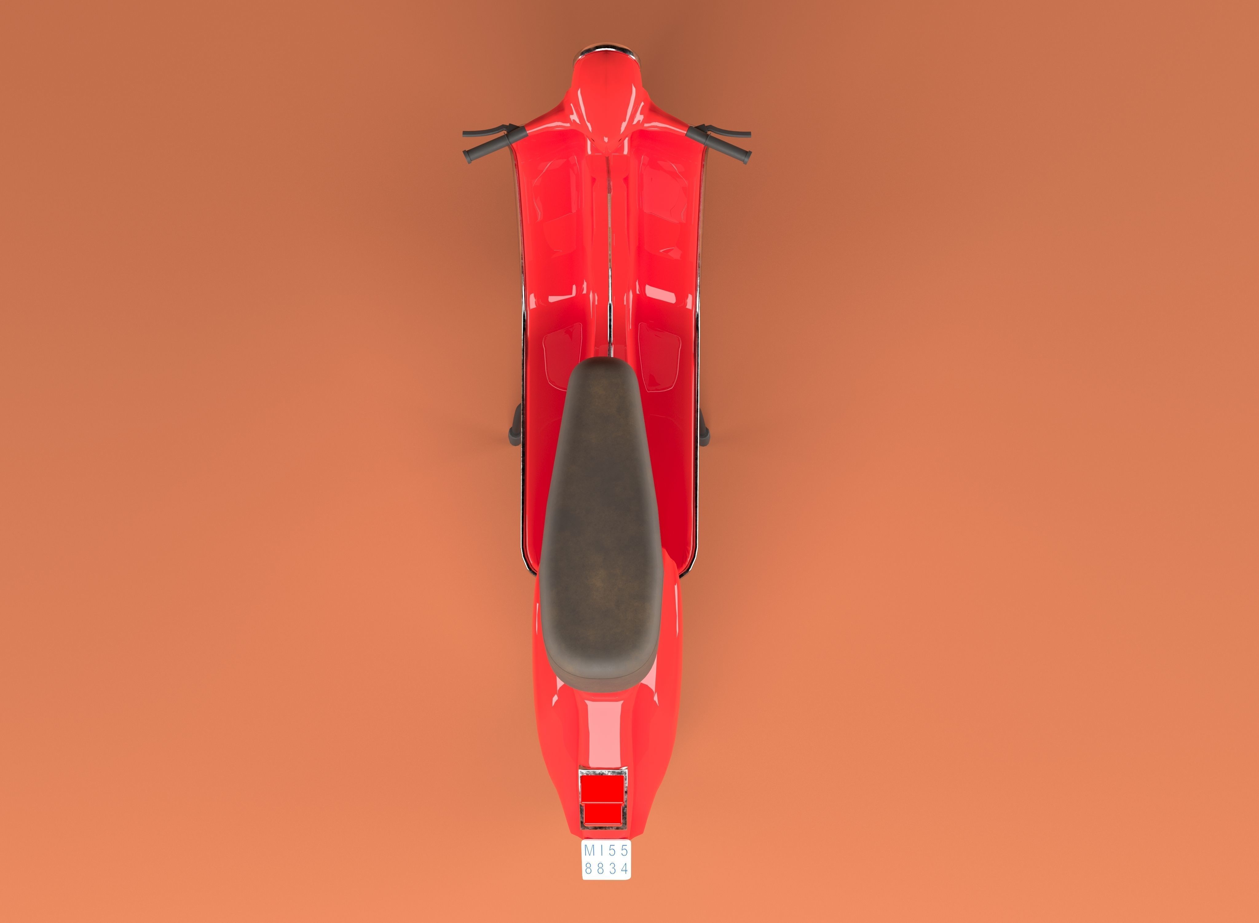 vespa scooter  3D model_4