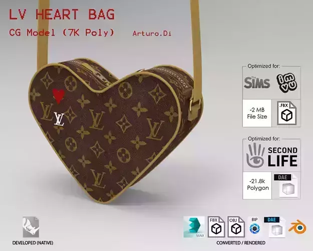 LV Pattern Heart bag