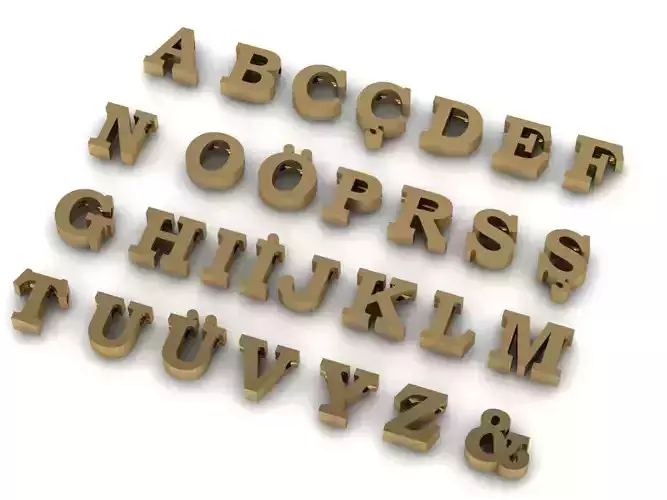 3d Letter set of metal alphabets