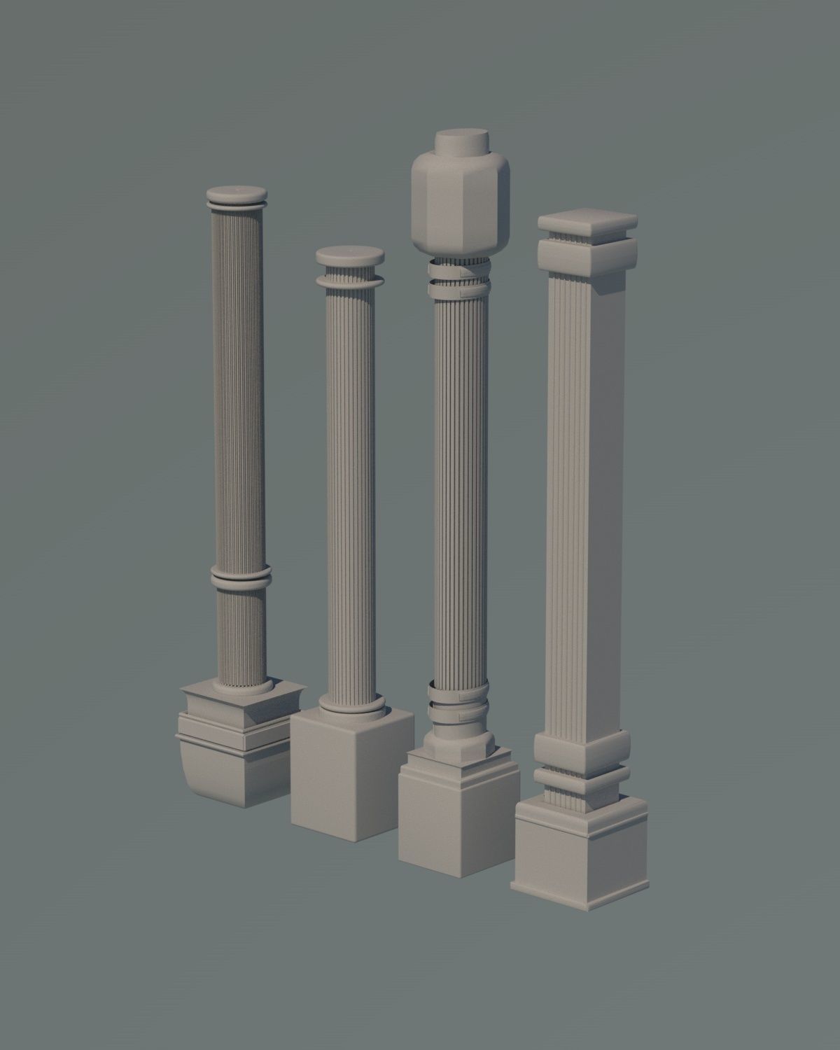 Aesthetic columns 3D model_5