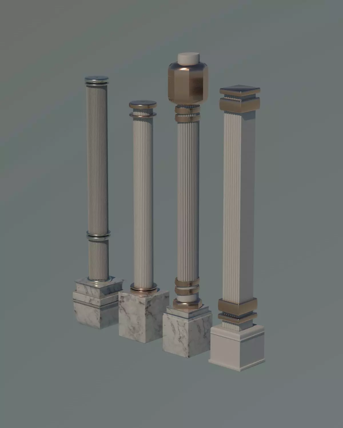 Aesthetic columns 3D model_0