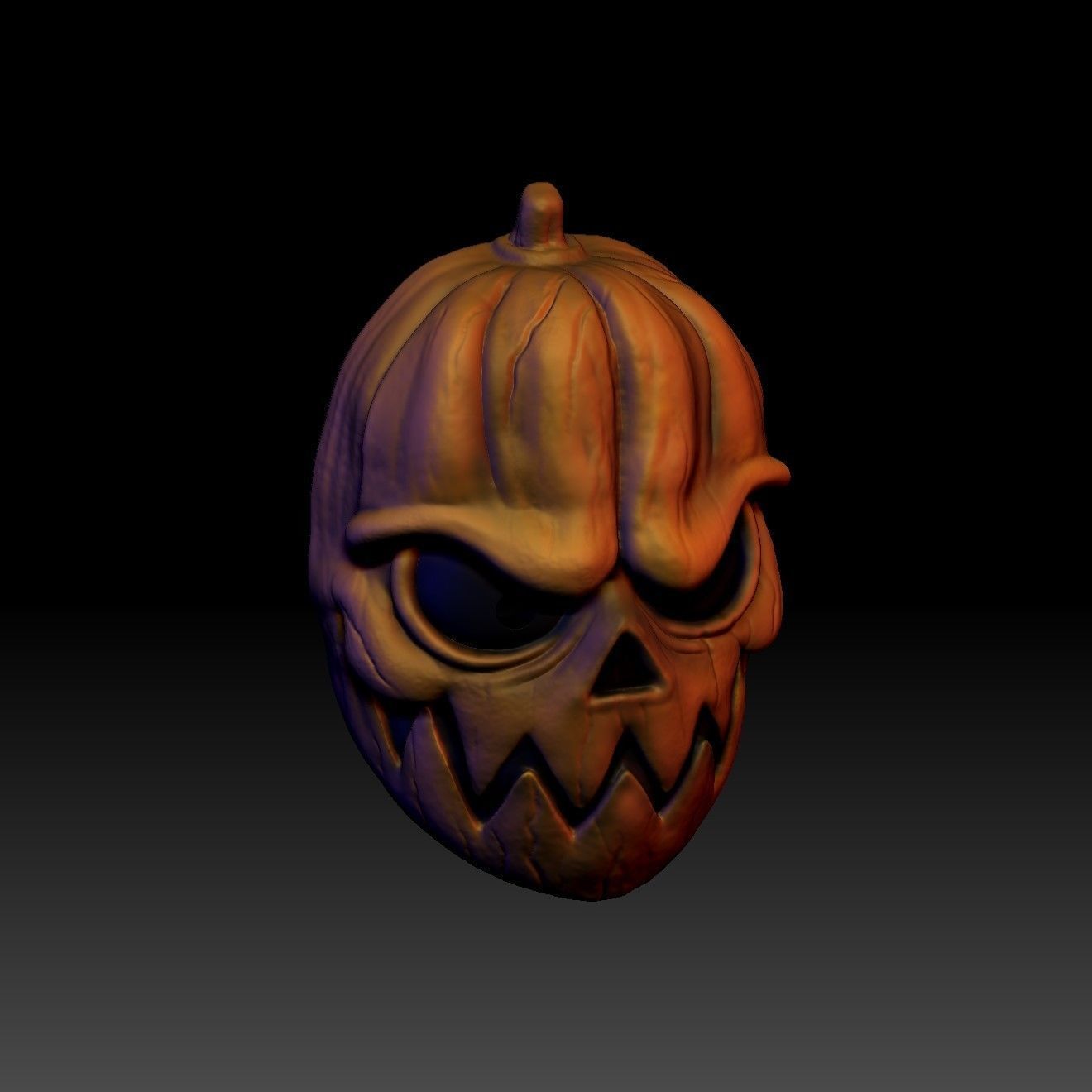 Halloween pumpkin mask  3D print model_2