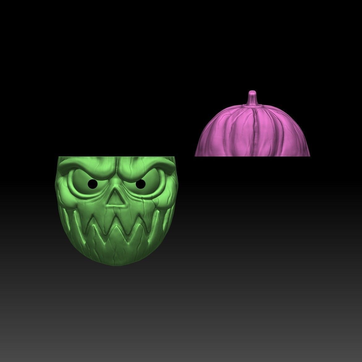 Halloween pumpkin mask  3D print model_5