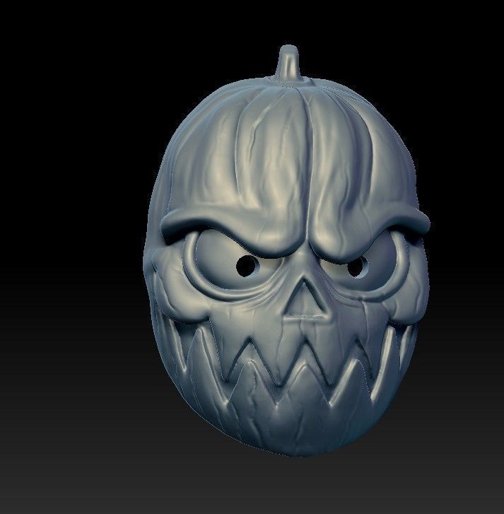 Halloween pumpkin mask  3D print model_6