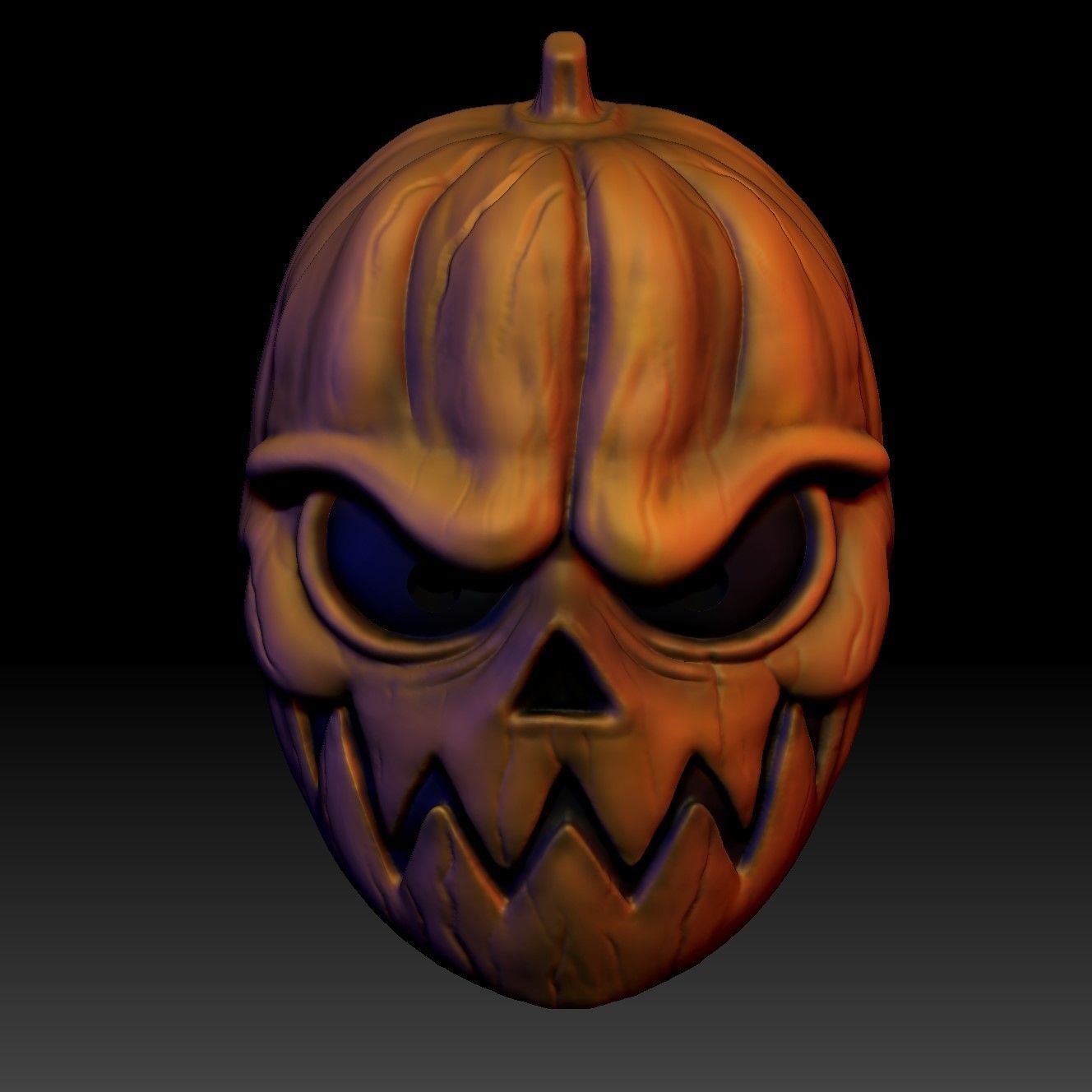 Halloween pumpkin mask  3D print model_1