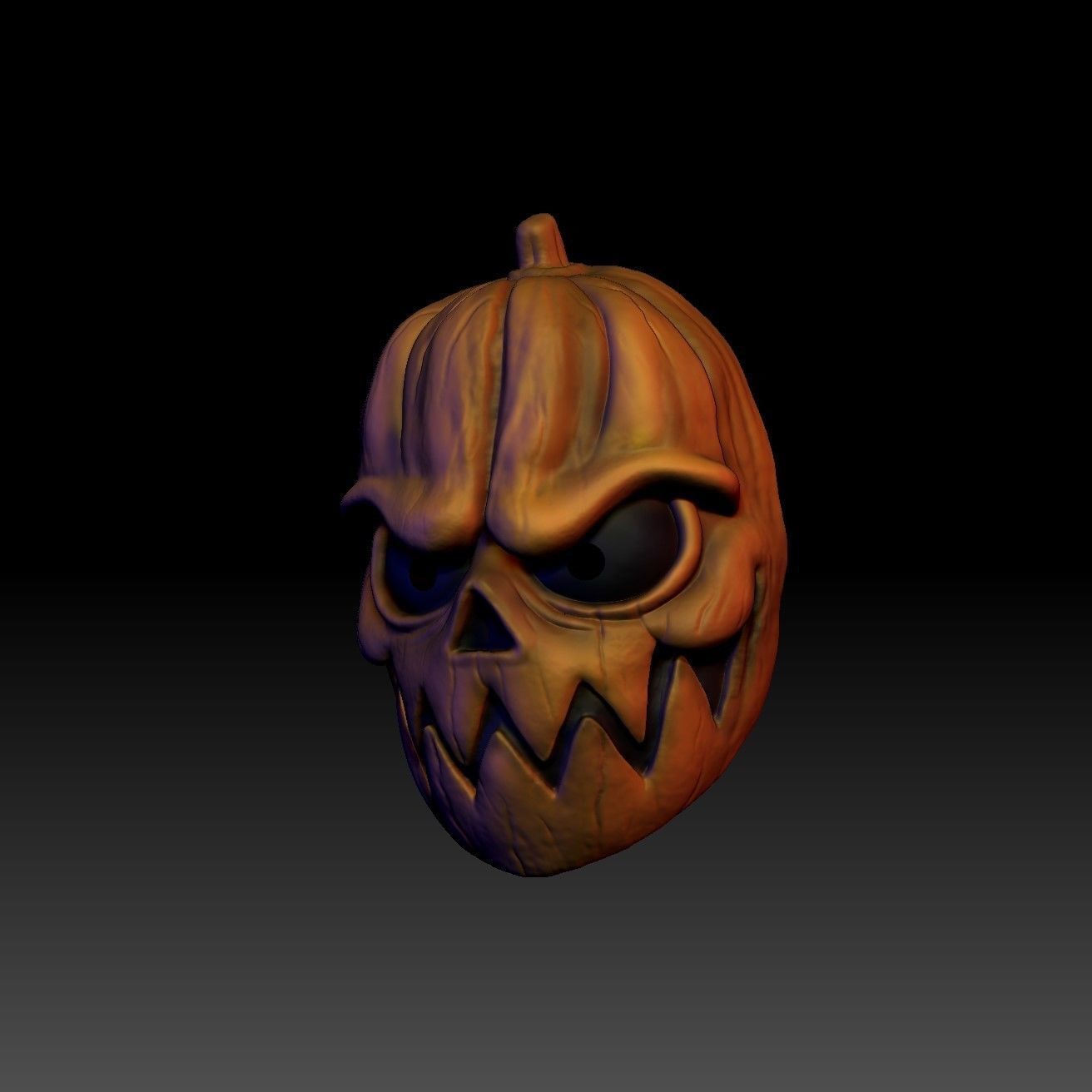 Halloween pumpkin mask  3D print model_4
