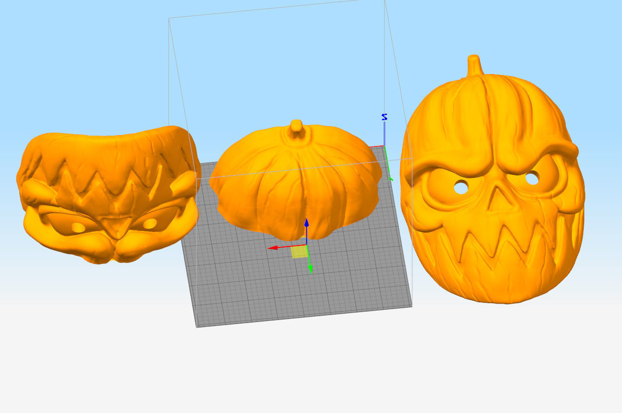 Halloween pumpkin mask  3D print model_7
