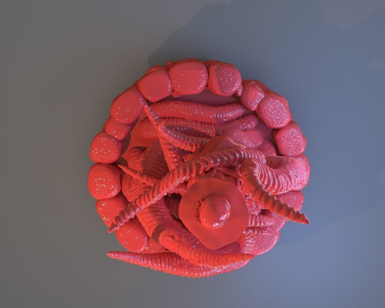 Jenny Barnes VS Dark Young Of Niggurath Diorama 3D print model_13