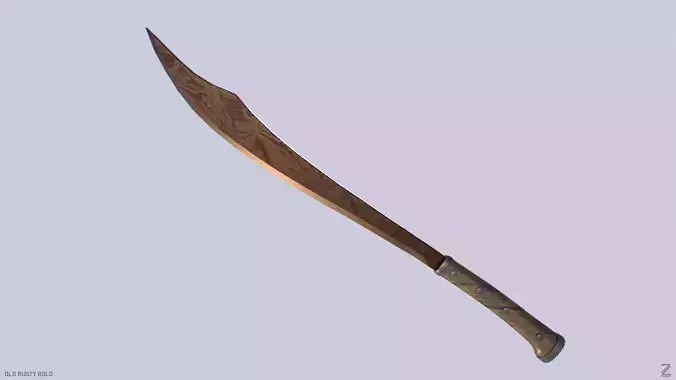 Old rusty bolo Low-poly 3D model