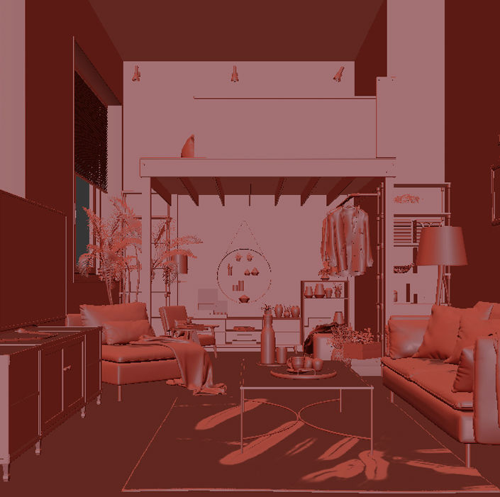 apartment for the single 3D model_15