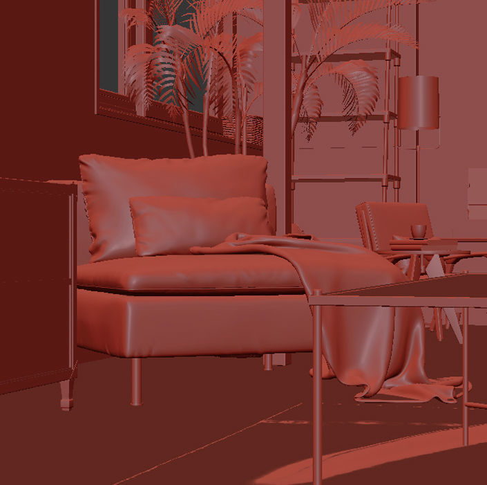 apartment for the single 3D model_17