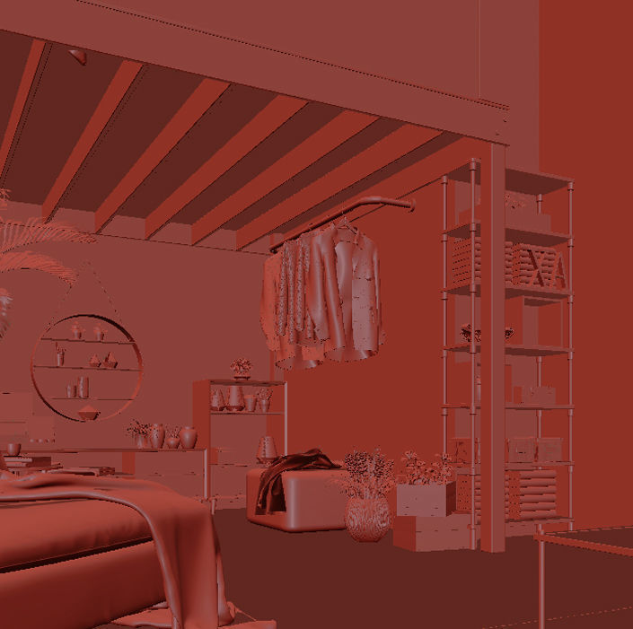 apartment for the single 3D model_11