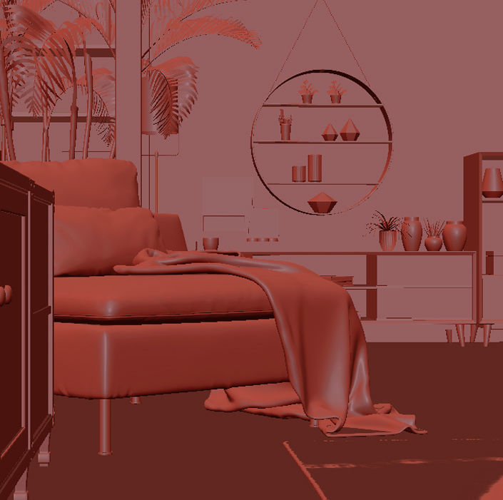 apartment for the single 3D model_13