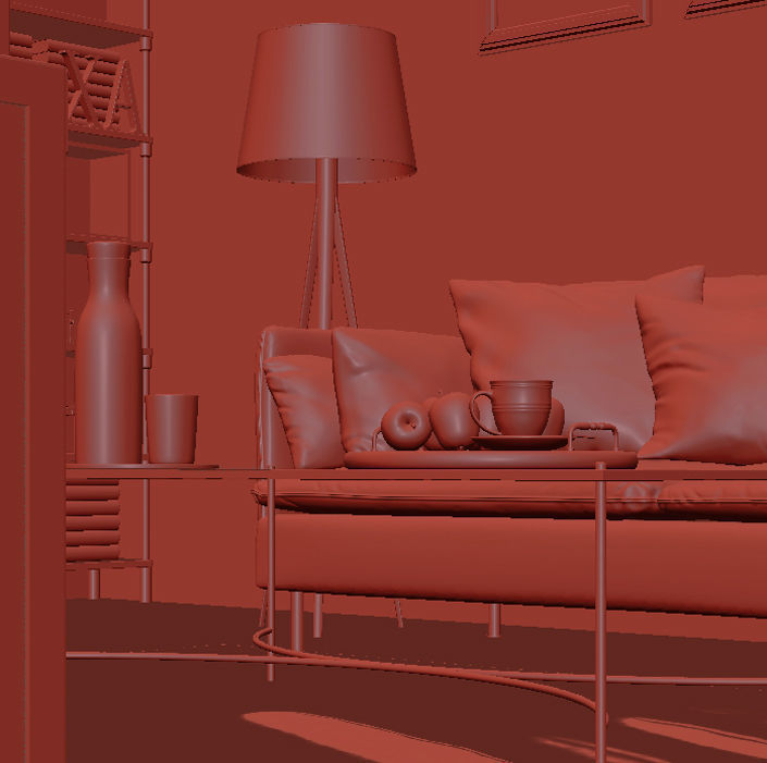 apartment for the single 3D model_14