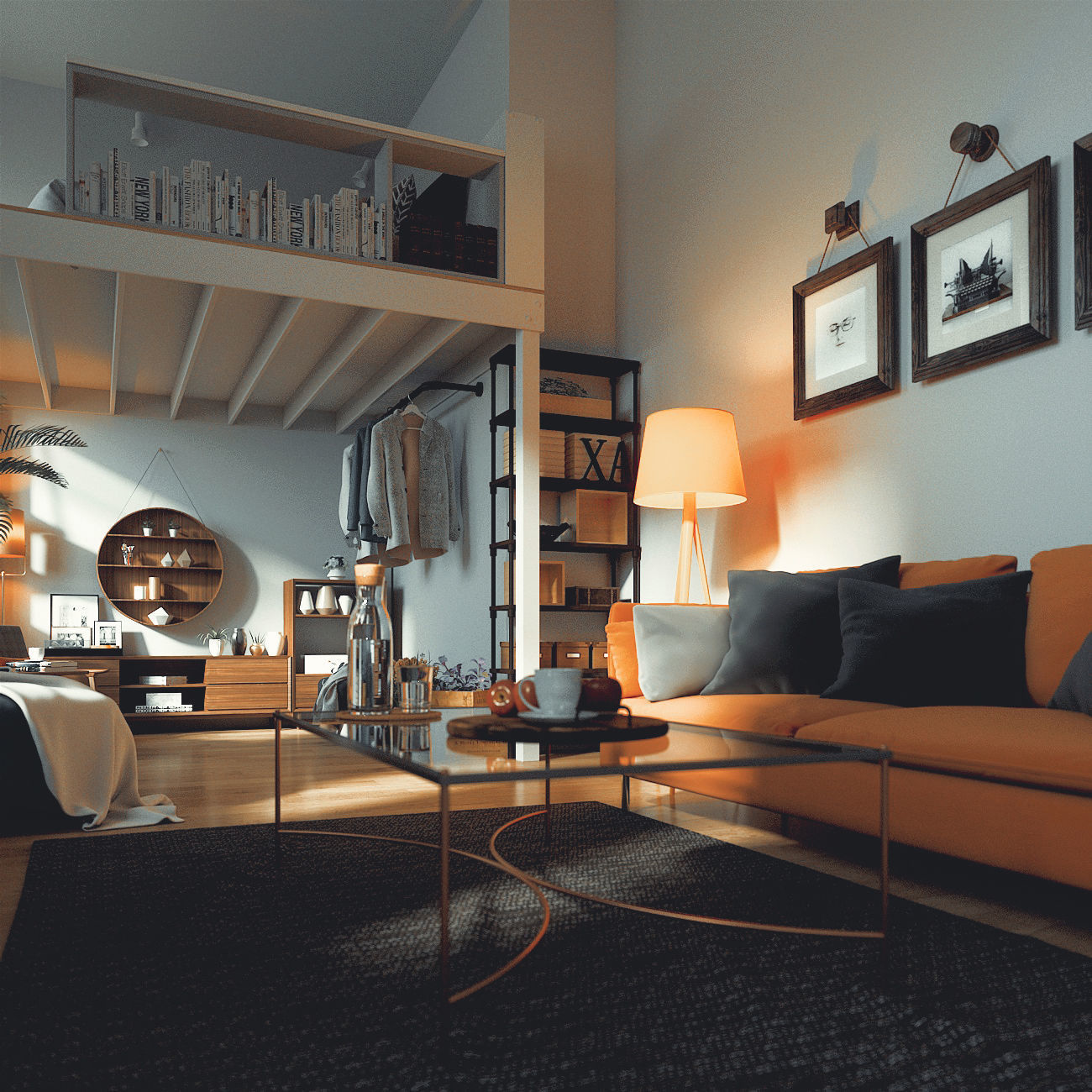 apartment for the single 3D model_5