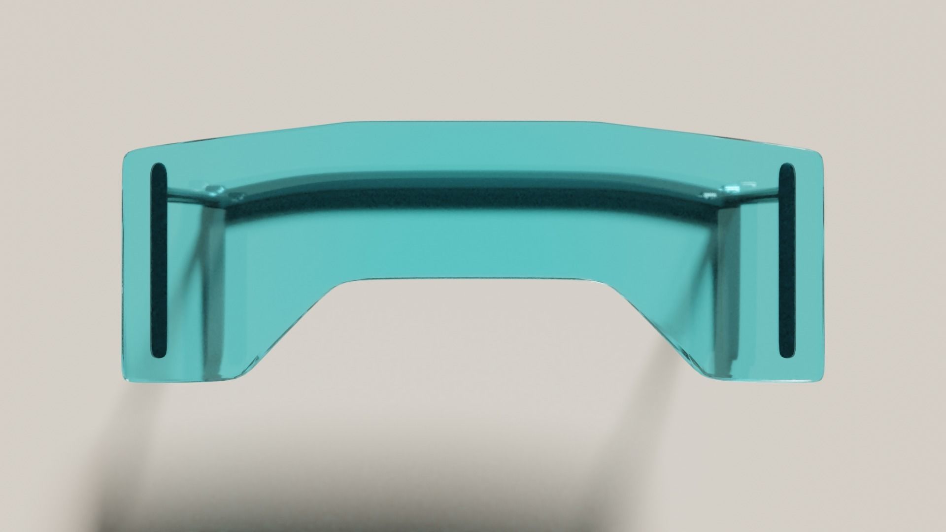 Glass Computer Desk Free low-poly 3D model_3