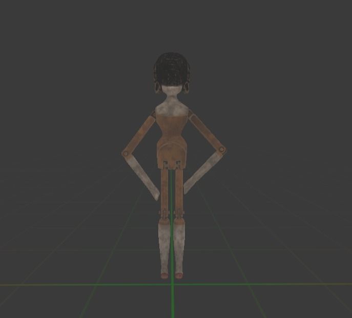 Peg Wooden Doll Toy - PBR - UE5 Low-poly 3D model_5