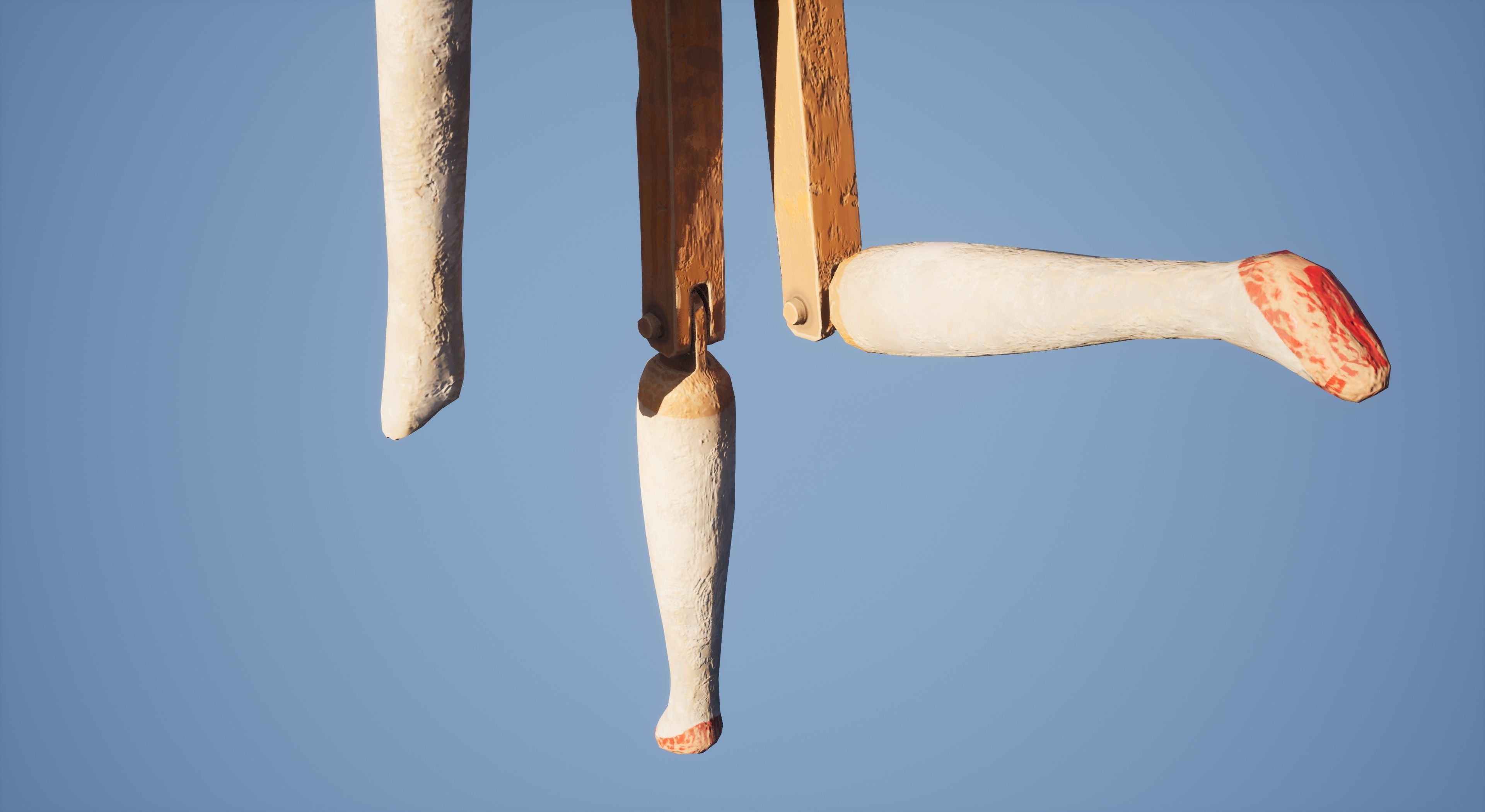 Peg Wooden Doll Toy - PBR - UE5 Low-poly 3D model_2