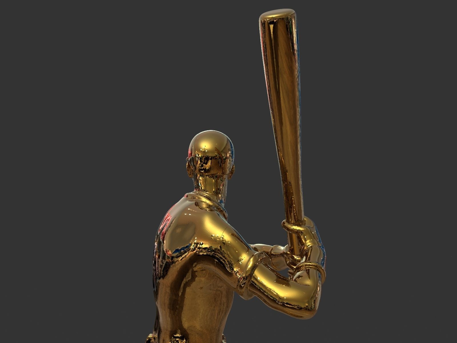 Baseball Trophy Sculpture 3D print model_12