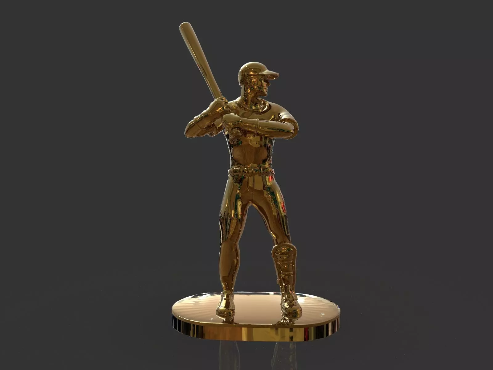 Baseball Trophy Sculpture 3D print model_0
