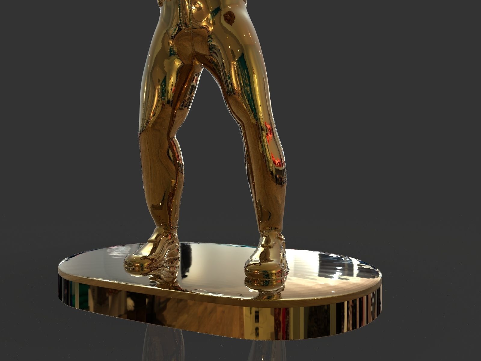 Baseball Trophy Sculpture 3D print model_21