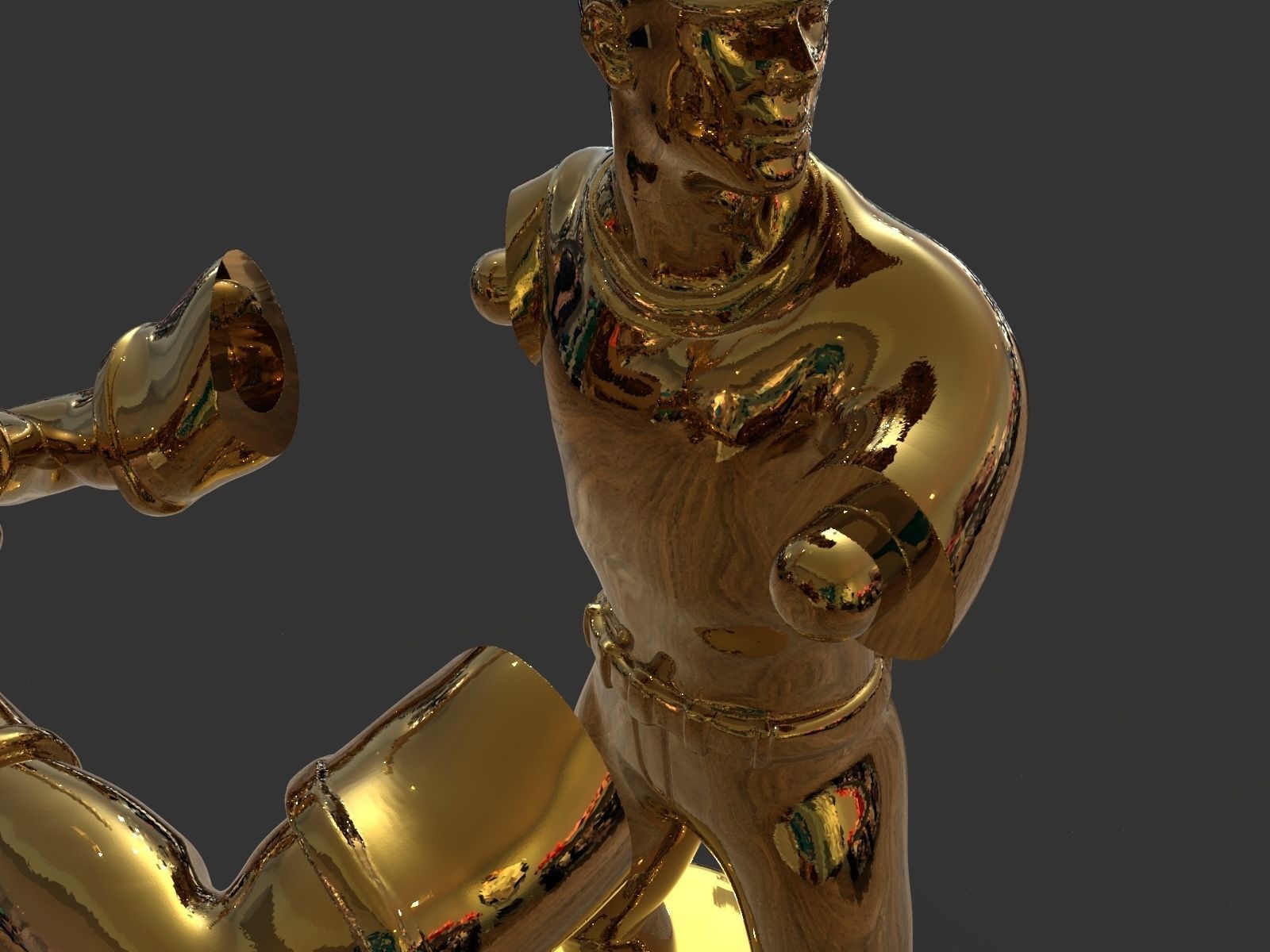 Baseball Trophy Sculpture 3D print model_35