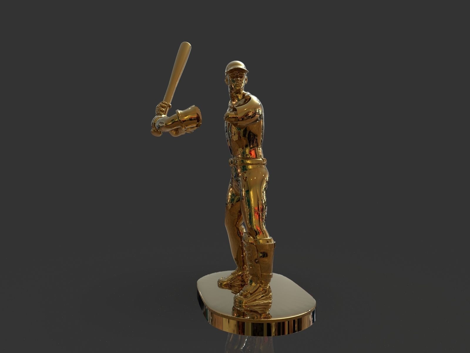 Baseball Trophy Sculpture 3D print model_26