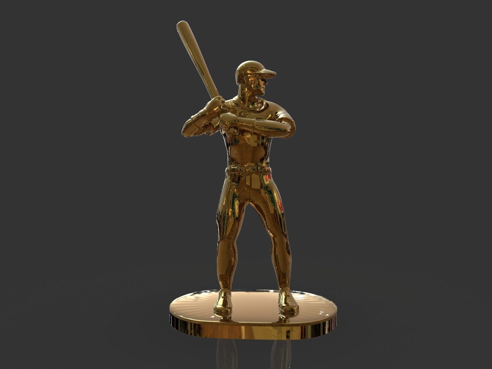 Baseball Trophy Sculpture 3D print model_13