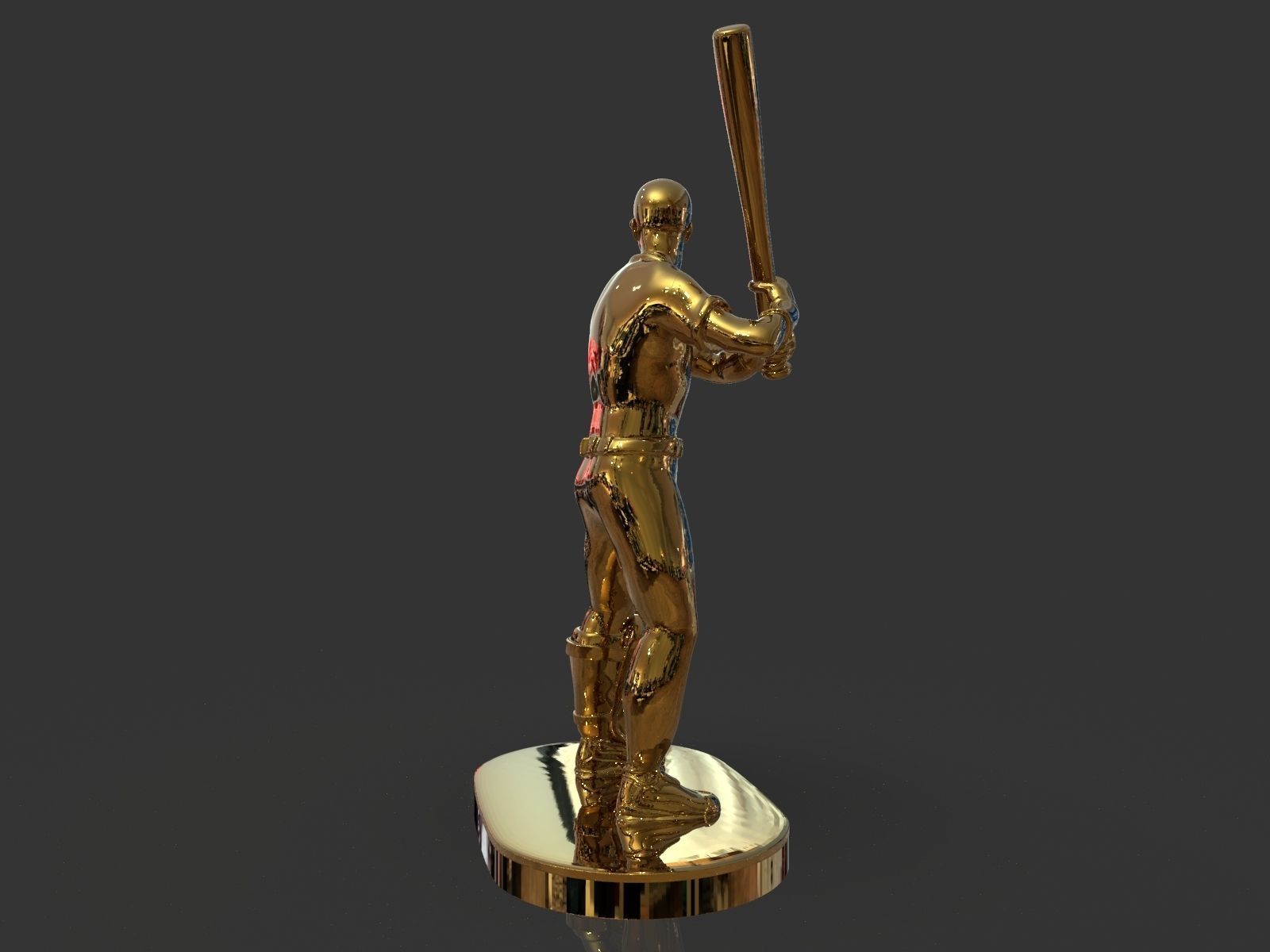 Baseball Trophy Sculpture 3D print model_6