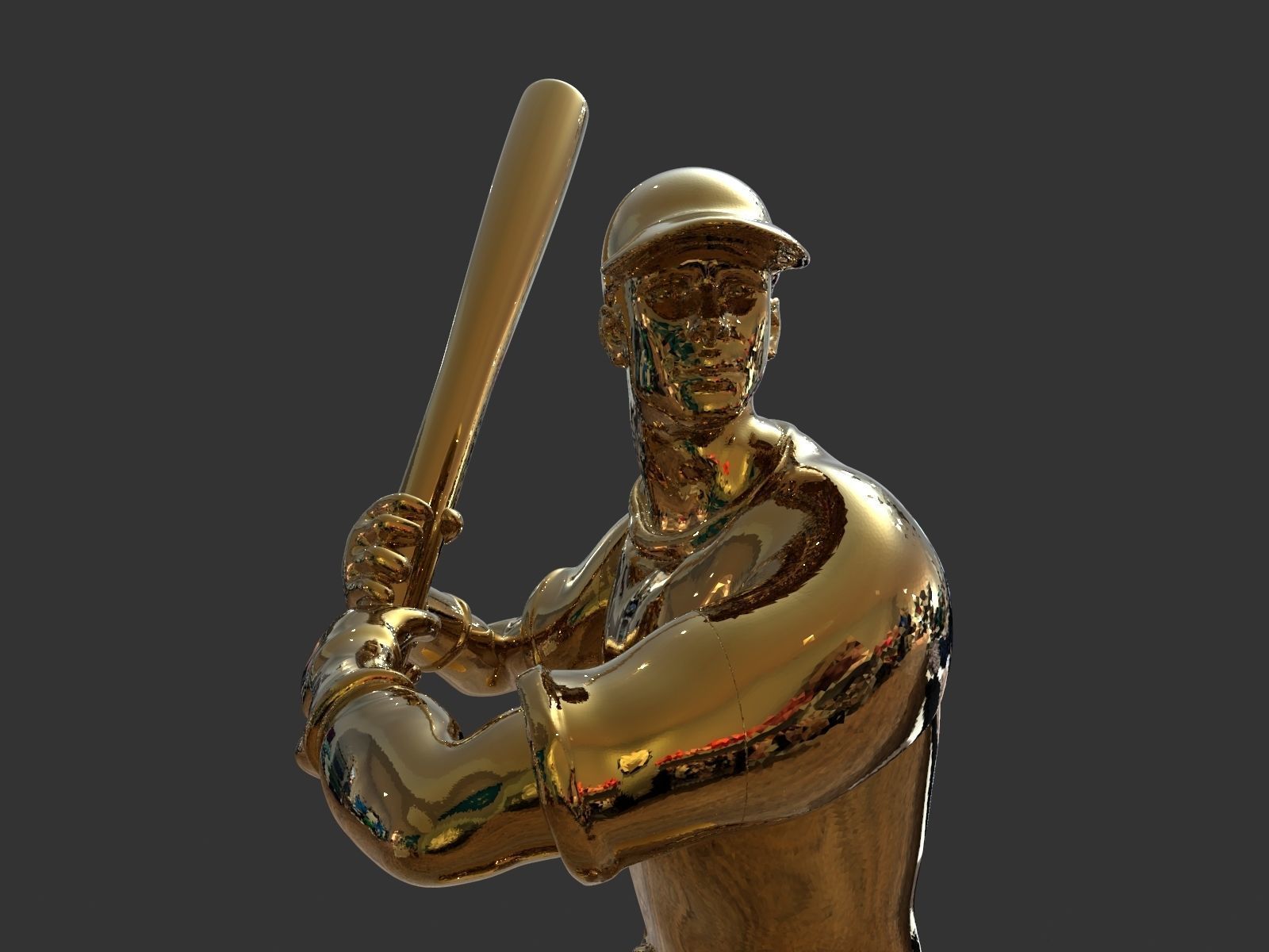 Baseball Trophy Sculpture 3D print model_10