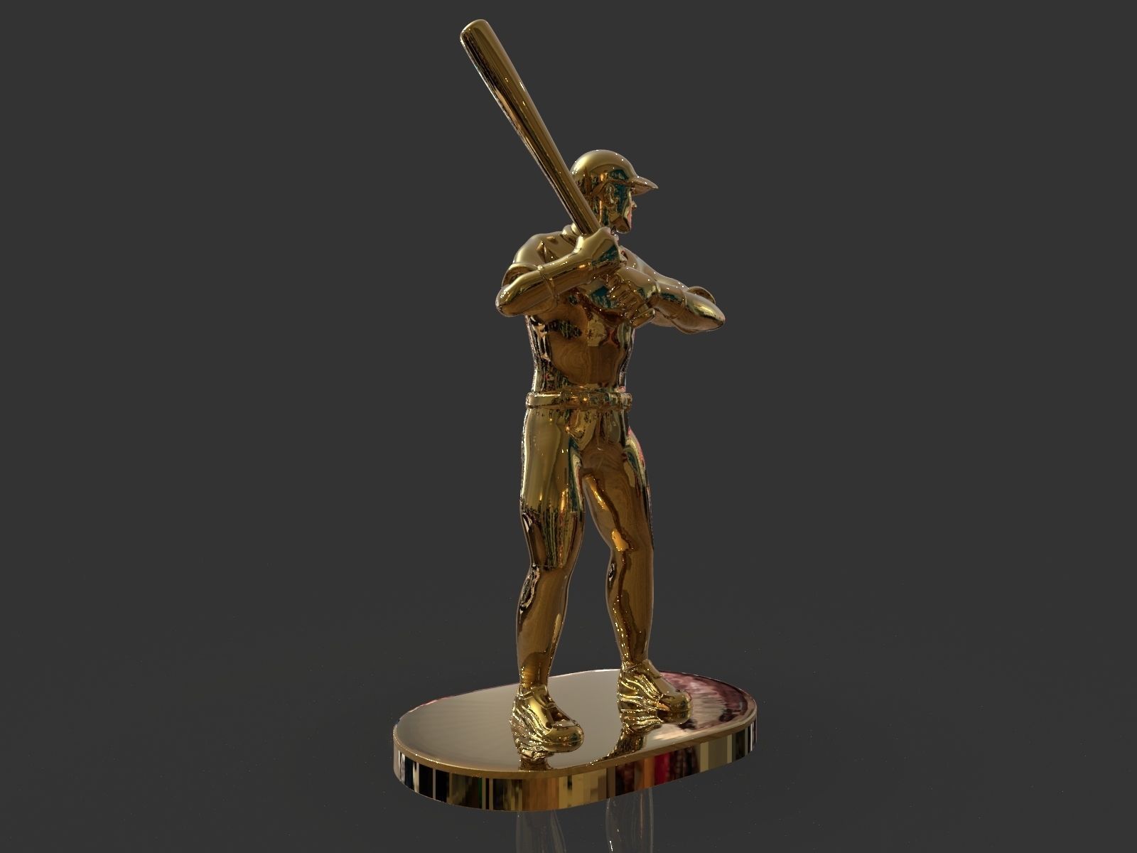 Baseball Trophy Sculpture 3D print model_20