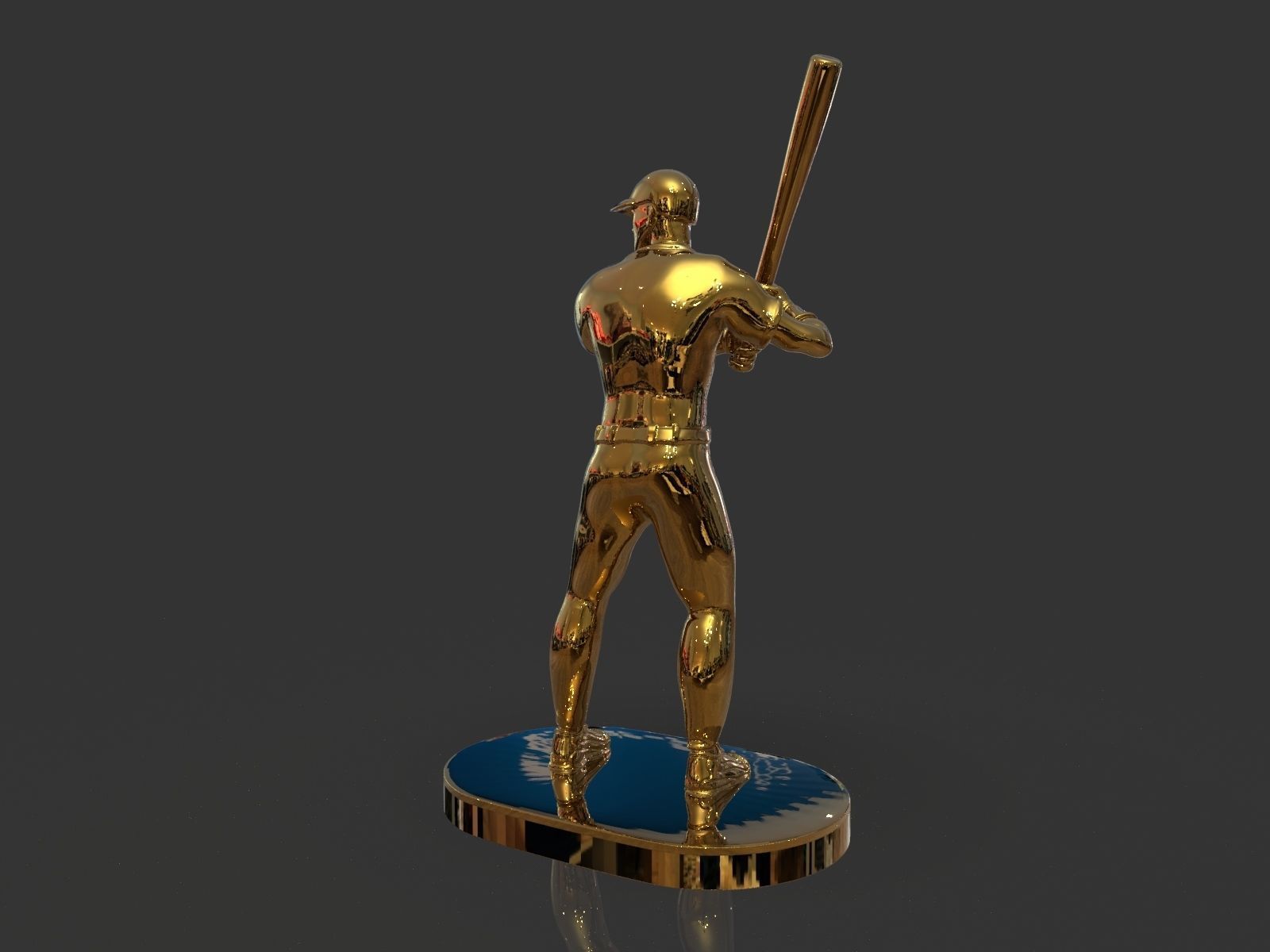 Baseball Trophy Sculpture 3D print model_18