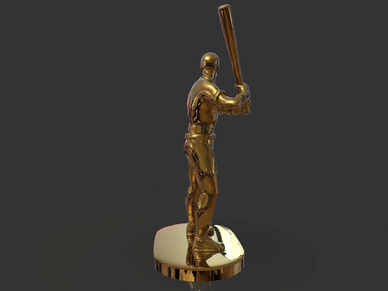 Baseball Trophy Sculpture 3D print model_19