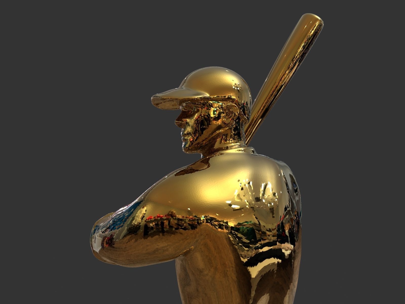 Baseball Trophy Sculpture 3D print model_11