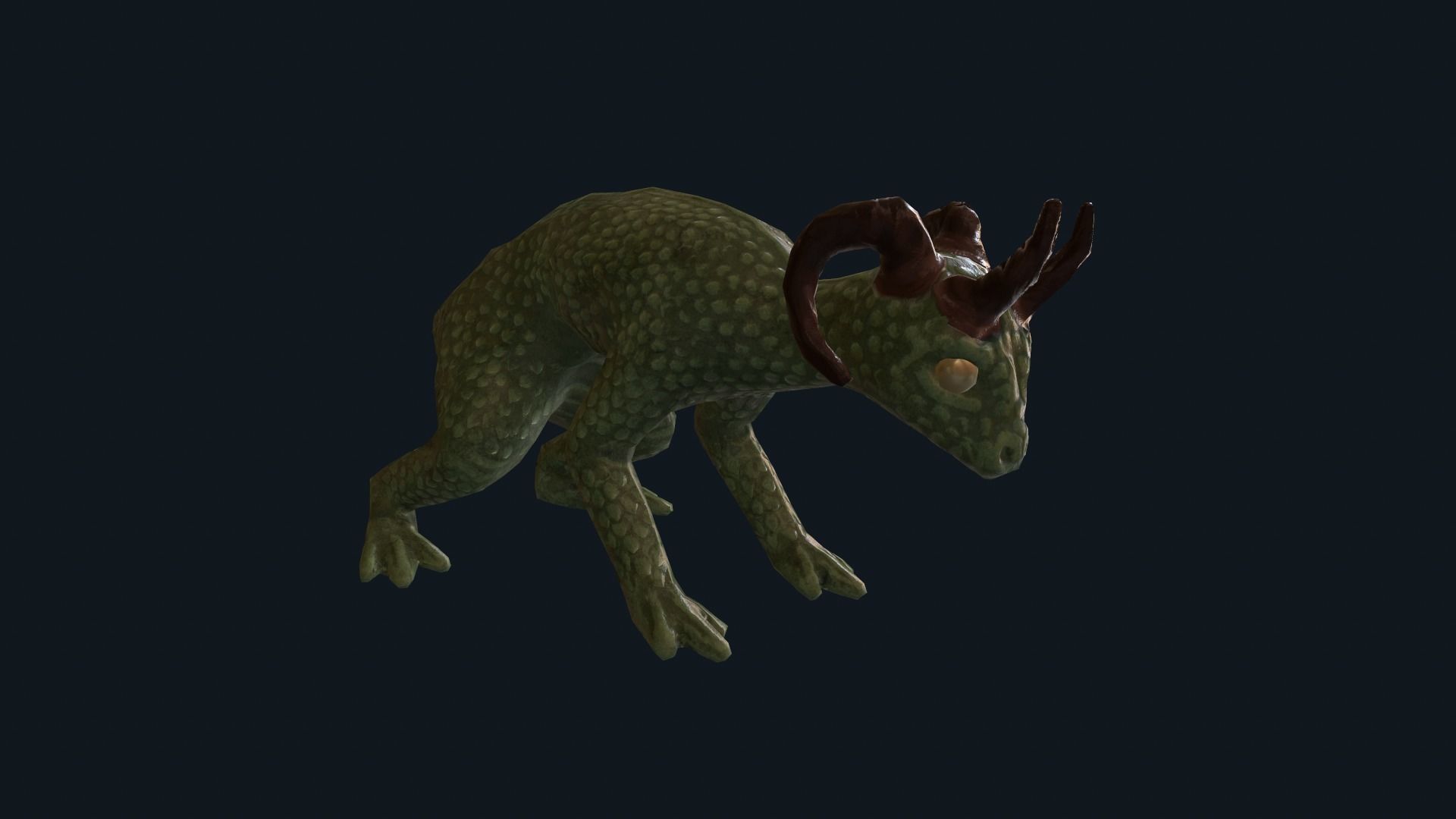 Dragon Frog Low-poly 3D model_12