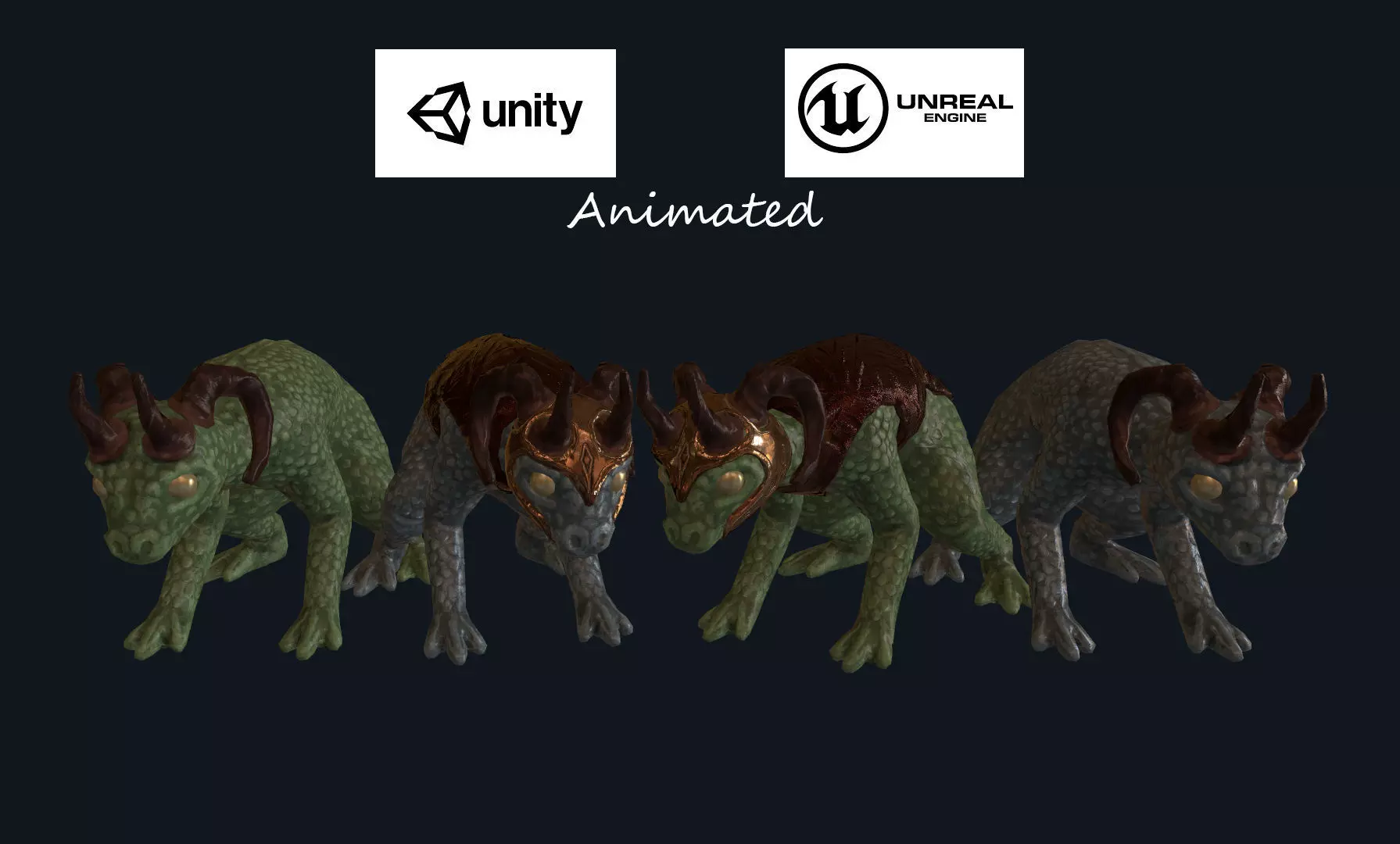 Dragon Frog Low-poly 3D model_0