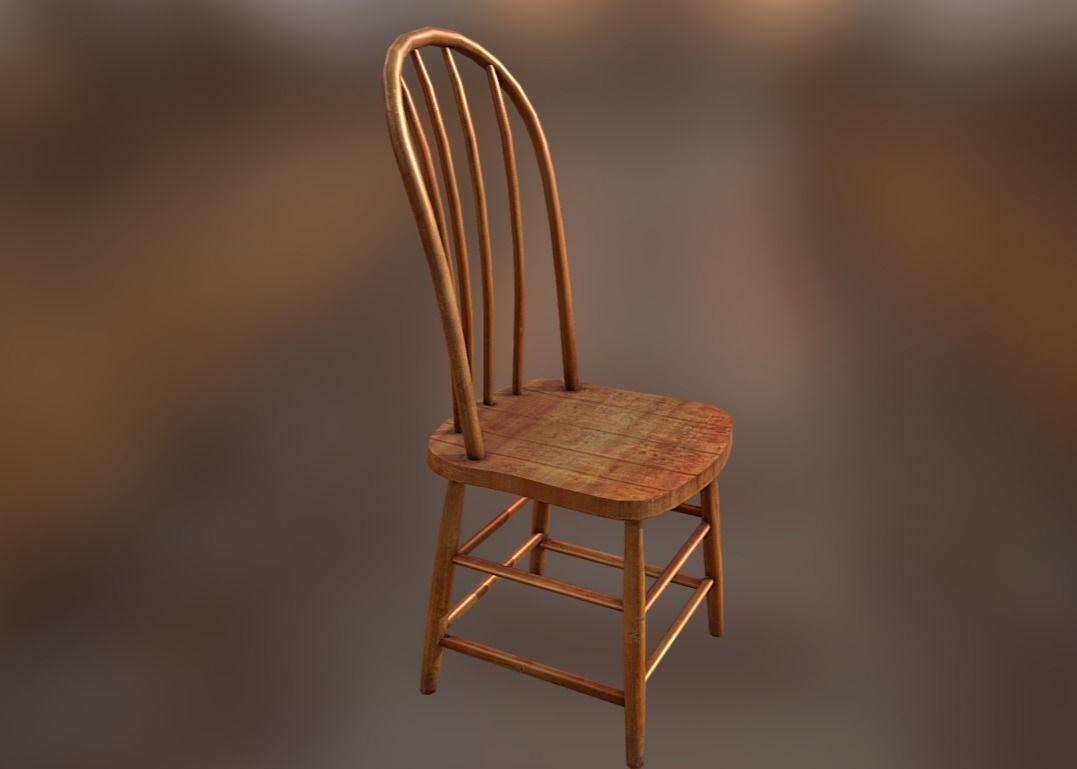 Chair pack Low-poly 3D model_3