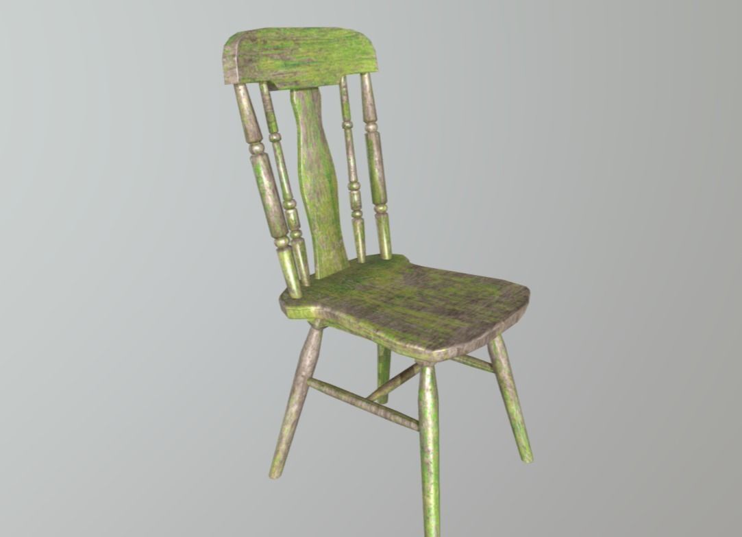 Chair pack Low-poly 3D model_4