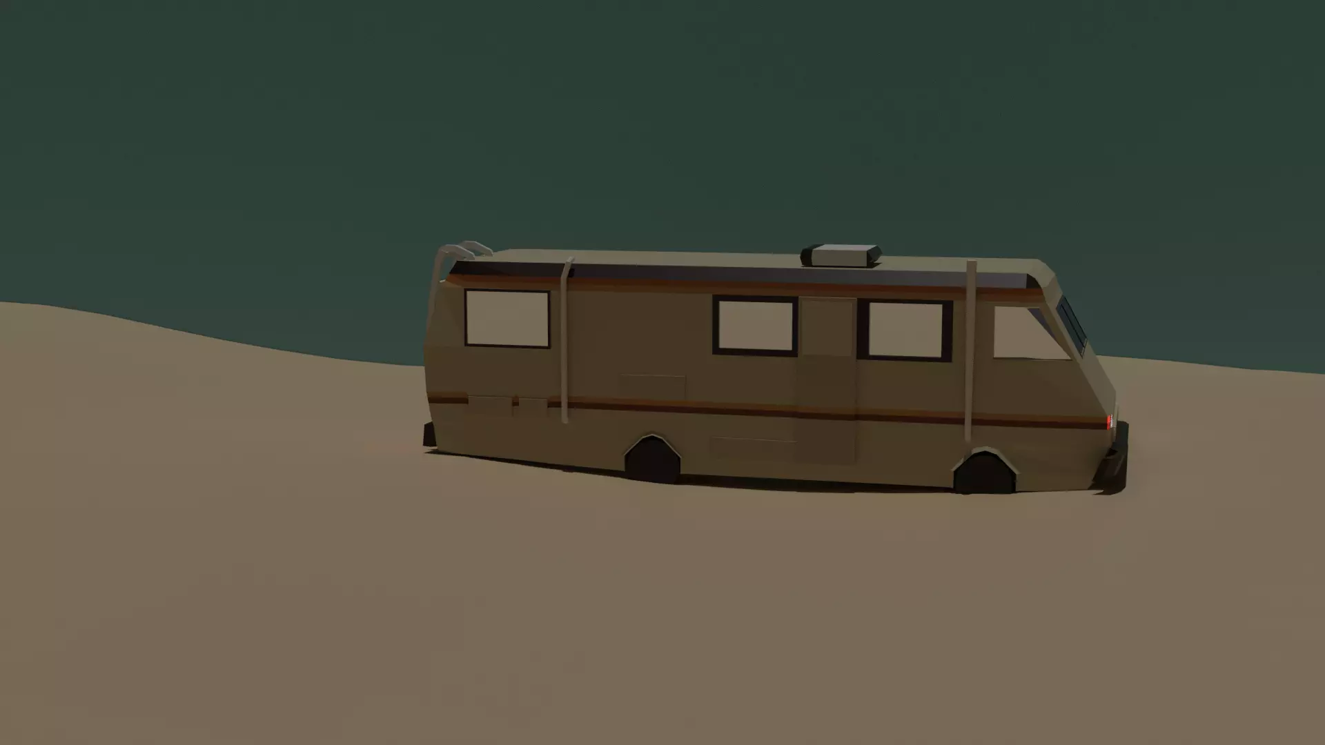 Breaking Bad VAN LOW POLY Low-poly 3D model