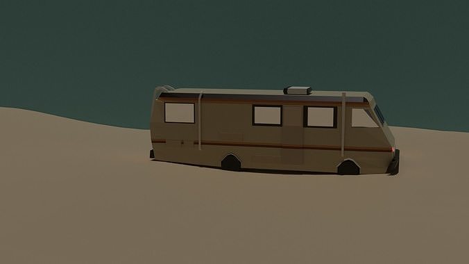Breaking Bad VAN LOW POLY Low-poly 3D model