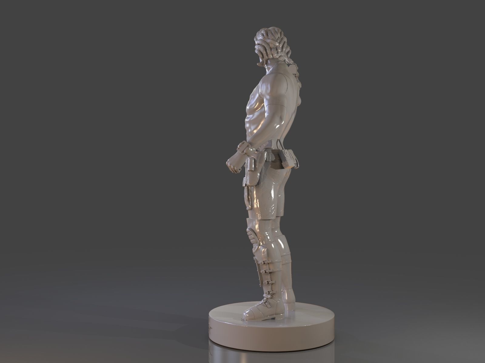 Snake Plissken Sculpture 3D print model_11