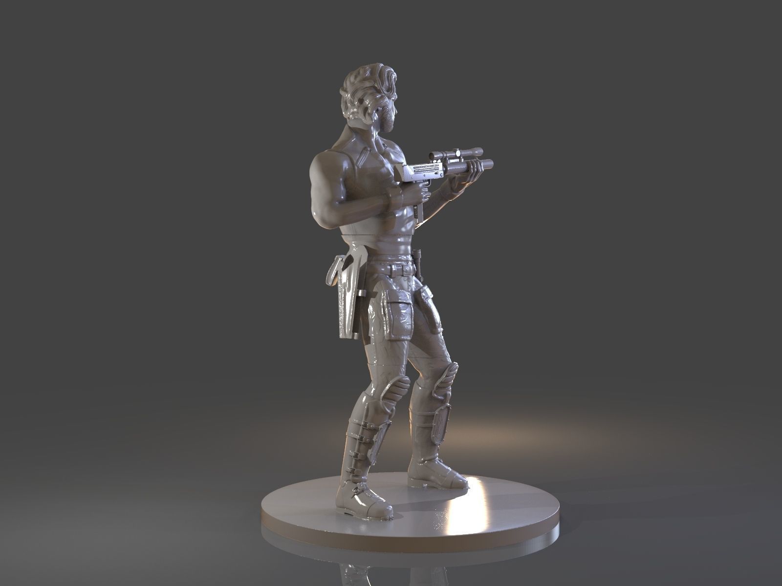Snake Plissken Sculpture 3D print model_40