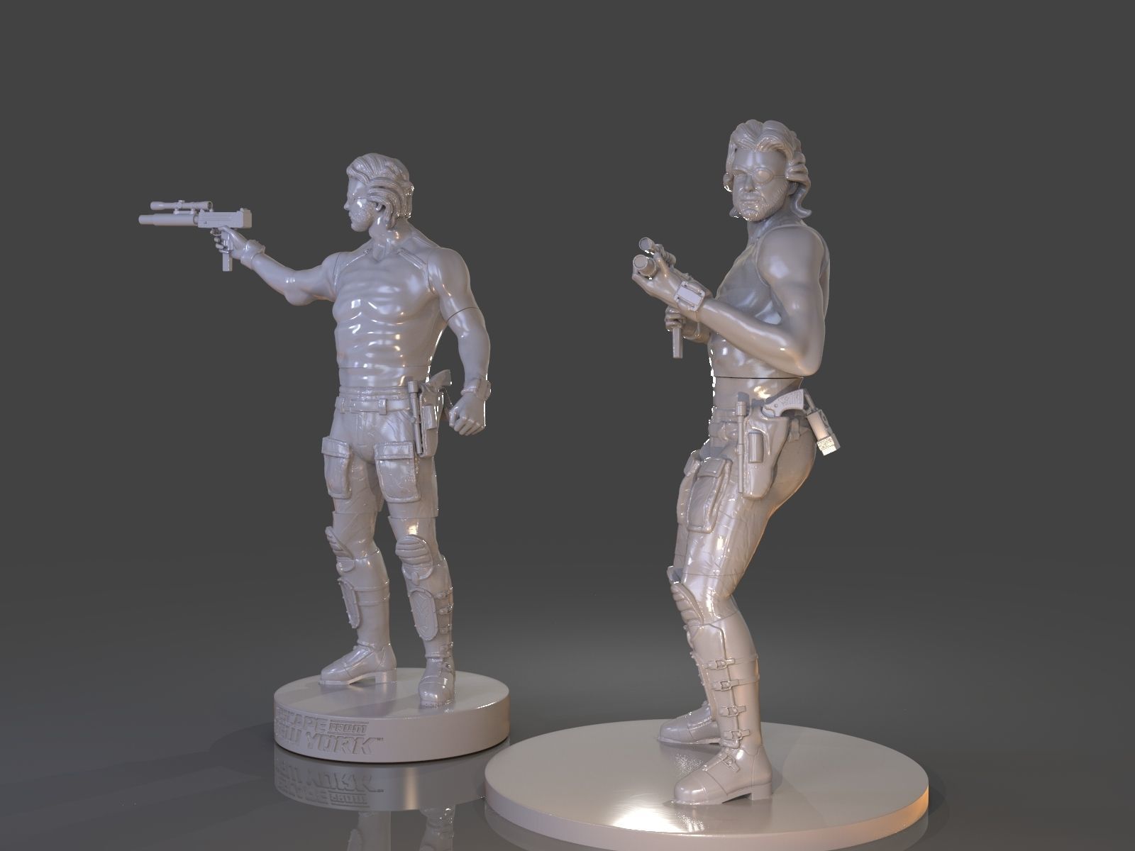 Snake Plissken Sculpture 3D print model_4