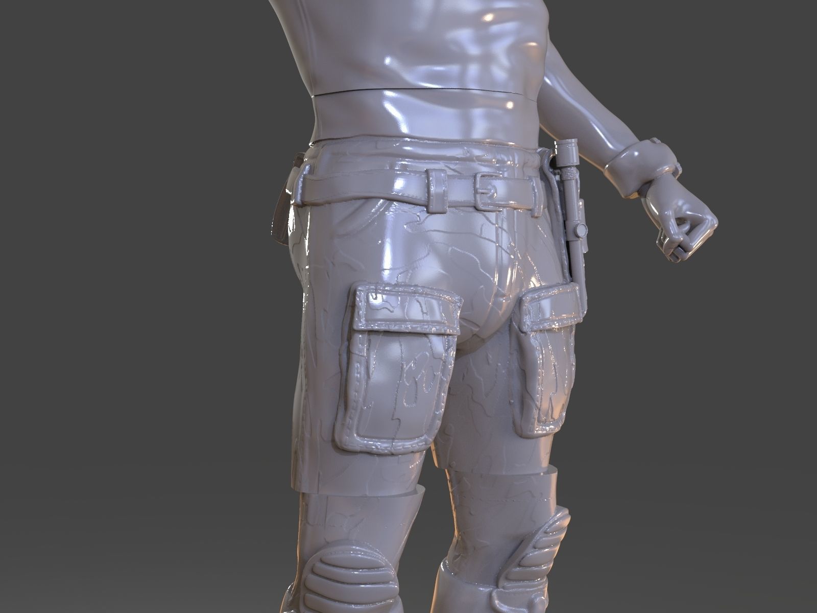 Snake Plissken Sculpture 3D print model_21
