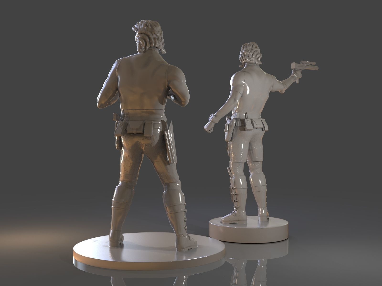 Snake Plissken Sculpture 3D print model_5