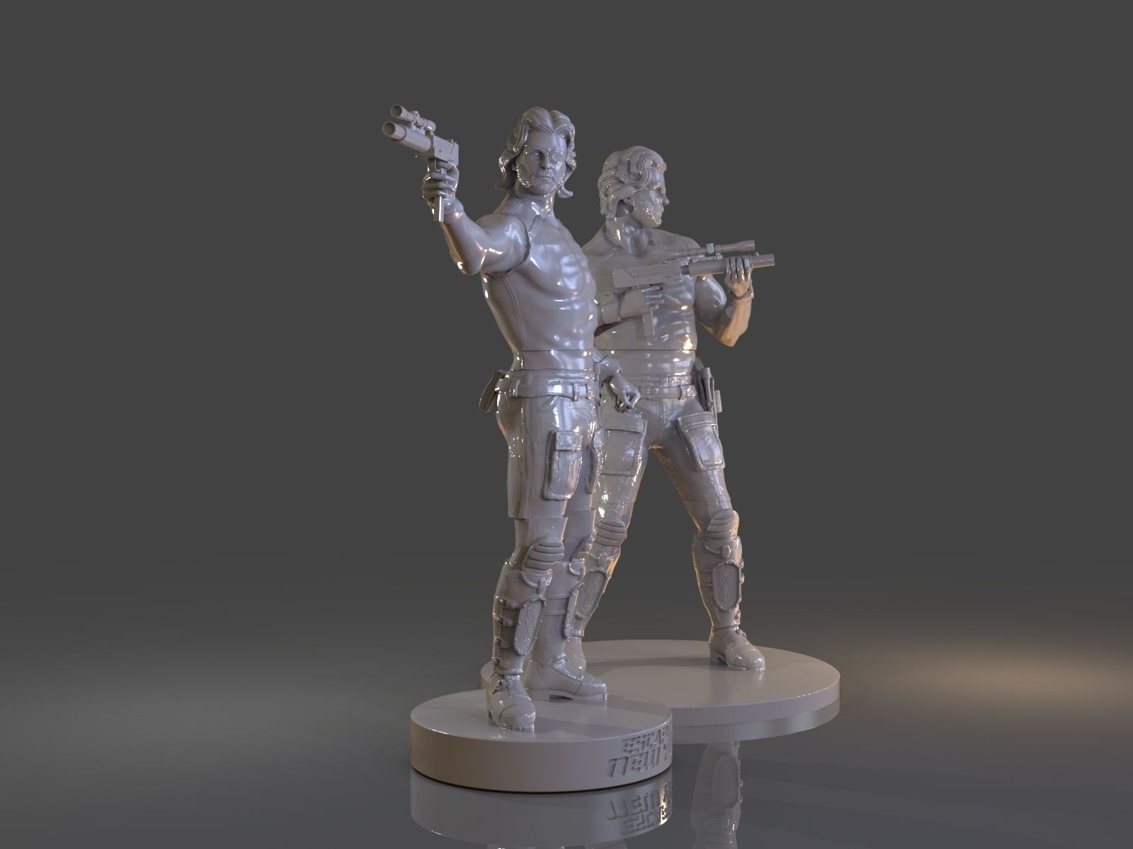 Snake Plissken Sculpture 3D print model_8