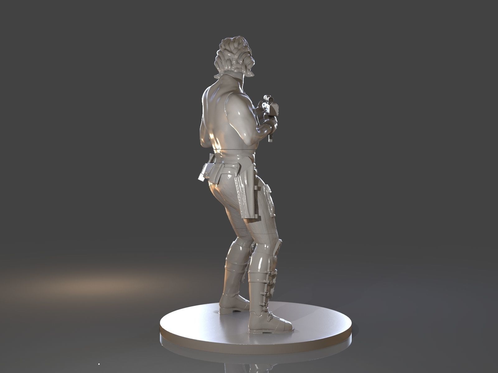 Snake Plissken Sculpture 3D print model_39