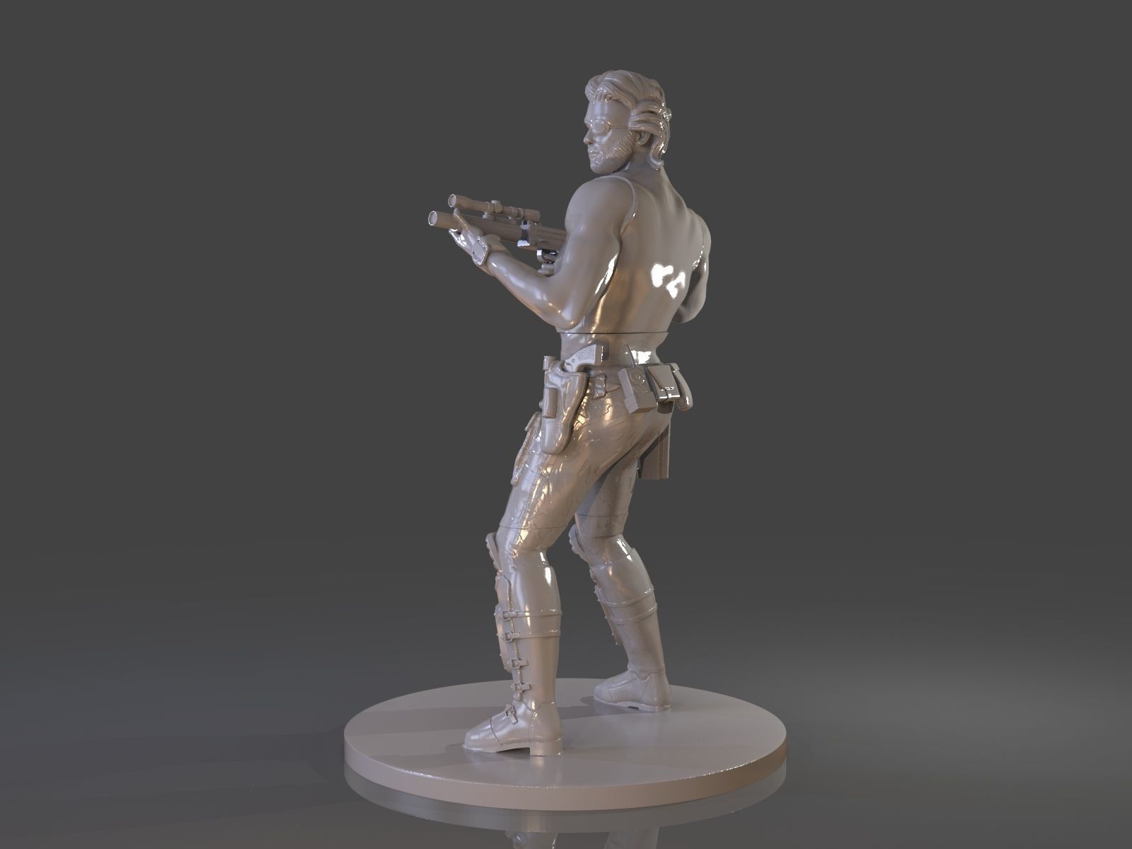 Snake Plissken Sculpture 3D print model_37