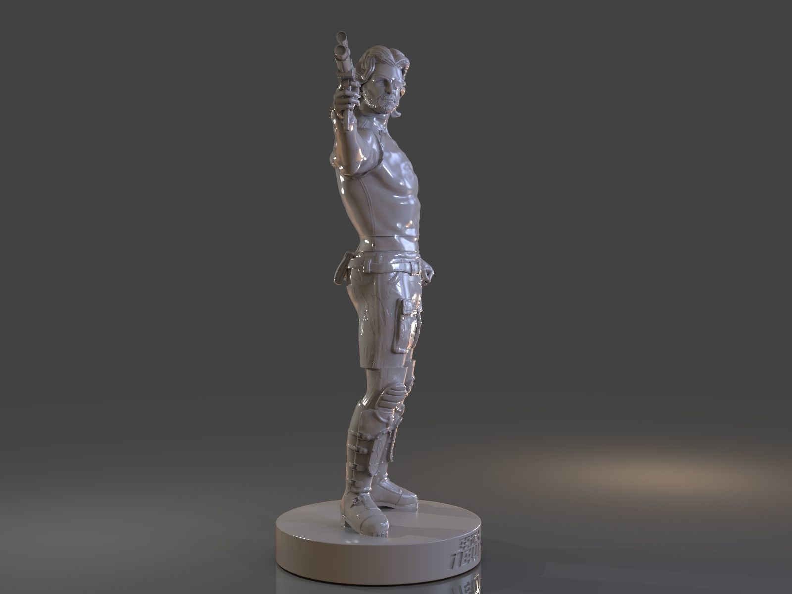 Snake Plissken Sculpture 3D print model_14