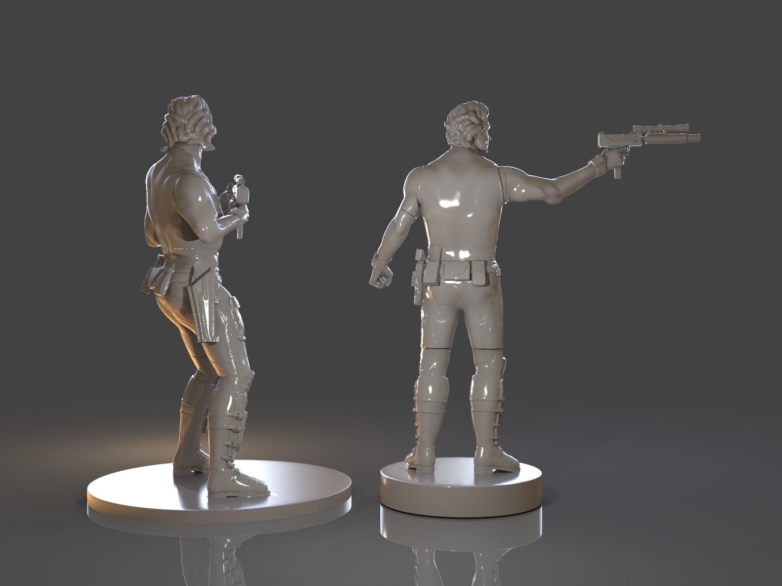 Snake Plissken Sculpture 3D print model_6